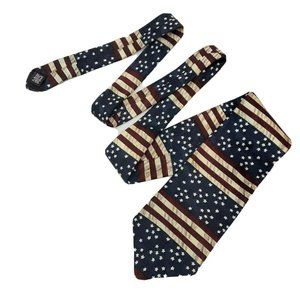 Tango By Max Raab Neck Tie 100% Silk Starry Flowers Of Liberty Americana Series